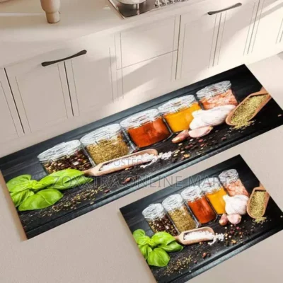 2 in 1 Polyester Absorbent Kitchen Mat12 2 in 1 Polyester Absorbent Kitchen Mat Set – Long Runner + Small Floor Mat