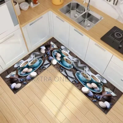 2 in 1 Polyester Absorbent Kitchen Mat14 2 in 1 Polyester Absorbent Kitchen Mat Set – Long Runner + Small Floor Mat