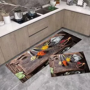2 in 1 Polyester Absorbent Kitchen Mat3 2 in 1 Polyester Absorbent Kitchen Mat Set – Long Runner + Small Floor Mat
