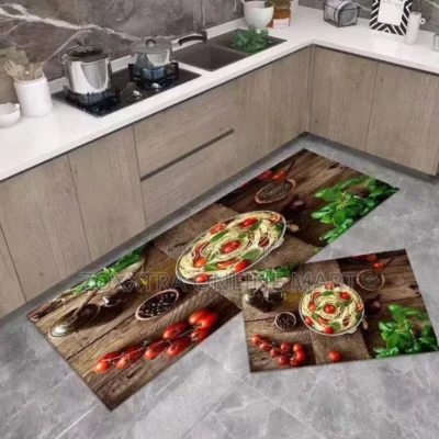 2 in 1 Polyester Absorbent Kitchen Mat7 2 in 1 Polyester Absorbent Kitchen Mat Set – Long Runner + Small Floor Mat