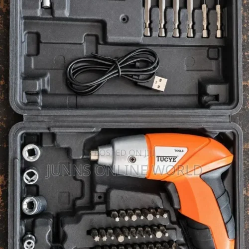 42-piece rechargeable cordless screwdriver tool kit with carry case