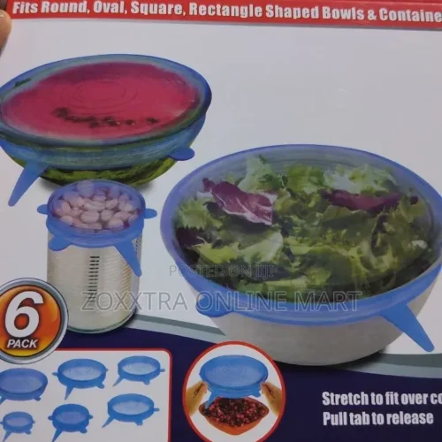 6-Piece Super Stretch Silicone Lid Set packaging 6-Piece Super Stretch Silicone Lid Set packaging