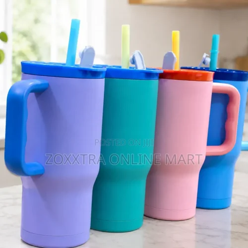 700ml Handled Tumbler Cup With Straw in assorted colours