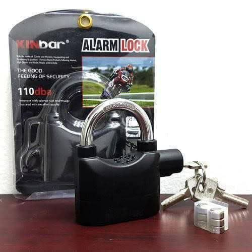 KINbar 110dB Alarm Padlock – Anti-Theft Security Lock With Keys