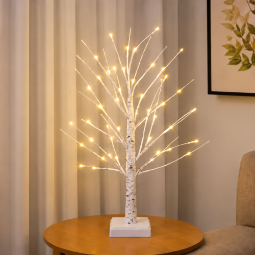 LED Birch-Cherry Tree Lamp