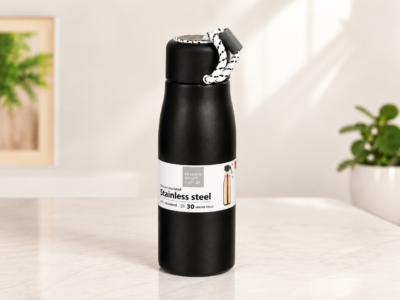 Stainless Steel Hot Cold Vacuum Flask Bottle black Stainless Steel Hot Cold Vacuum Flask Bottle black