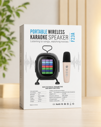 ChatGPT Image Sep 12, 2026, 03_15_56 PM Portable Wireless Karaoke Speaker With Microphone F23A