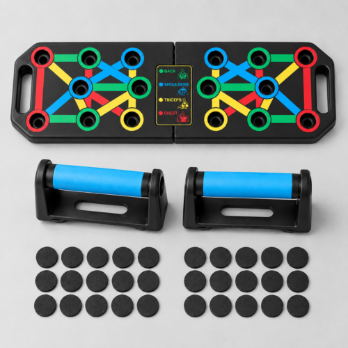 Foldable Push-Up Fitness Trainer Board With Handles