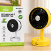 5-Inch Rechargeable Desktop Fan in white green and yellow 5-Inch Rechargeable Desktop Fan in white green and yellow
