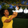 Emergency Solar Rechargeable Light used for family study during power outage