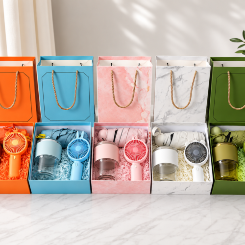 Premium 3-in-1 gift set with umbrella fan and cup Premium 3-in-1 gift set with umbrella fan and cup