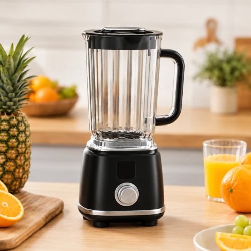 Black Rechargeable Citrus Blender with fruit and juice