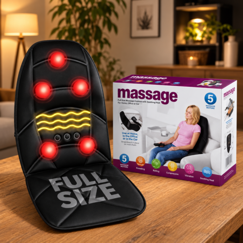 Full-Size 5-Point Massage Seat Cushion