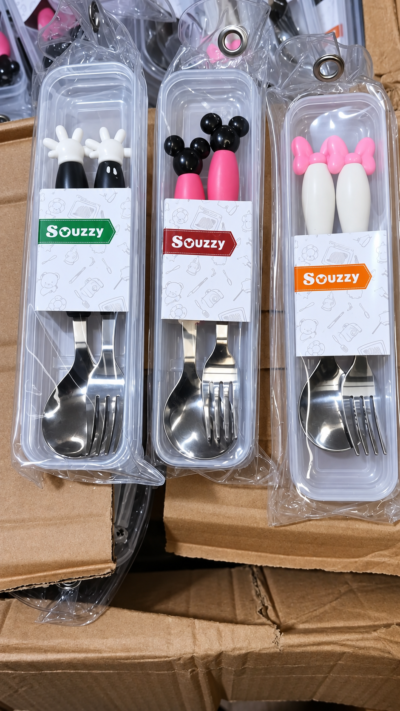 Kids Spoon and Fork Cutlery Set With Storage Case Kids Spoon and Fork Cutlery Set With Storage Case