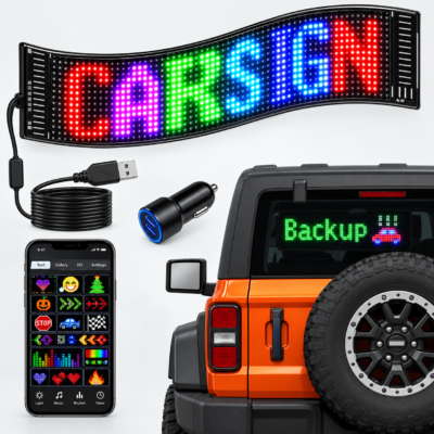 Smart programmable car LED sign with mobile app Smart programmable car LED sign with mobile app