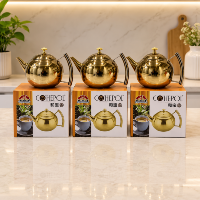 1.5L Stainless Steel Kettle Gold Colour with packaging