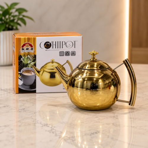 Gold 1.5L Stainless Steel Kettle with long spout
