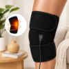 Black Electric Heating Knee Pad wrapped around knee