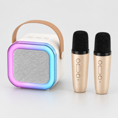 ChatGPT Image Sep 17, 2026, 12_23_24 PM Karaoke Set, Portable Speaker, Wireless Microphone, Double Microphone, Party Gadgets, Kids Entertainment