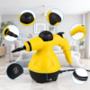 Handheld Steam Cleaner with safety cap steam button and rotating nozzle joint