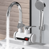 Instant Electric Water Heater Tap with digital temperature display and handheld shower Instant Electric Water Heater Tap with digital temperature display and handheld shower