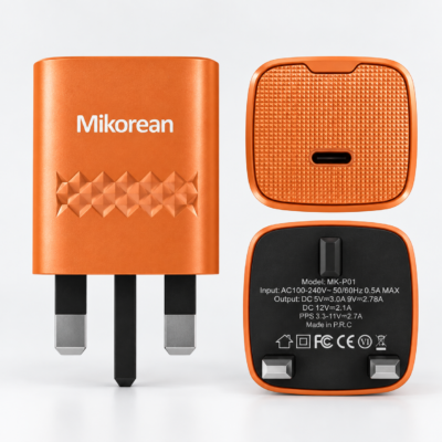 ChatGPT Image Sep 24, 2026, 05_51_32 PM (2) Mikorean USB-C fast charger with 3-pin plug