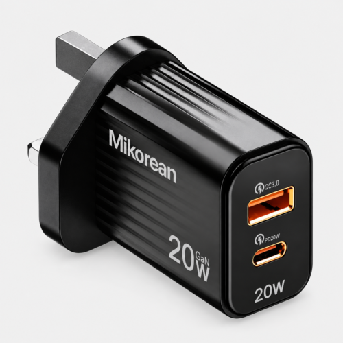 Mikorean 20W dual-port USB-A and USB-C fast charger Mikorean 20W dual-port USB-A and USB-C fast charger