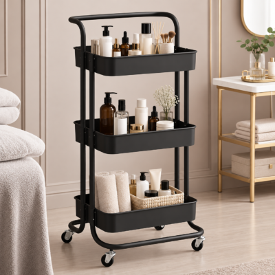 3 Layer Trolley baby black