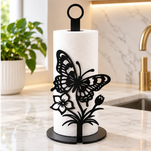 ChatGPT Image Sep 8, 2026, 11_24_52 AM Butterfly Metal Tissue/Paper Towel Holder