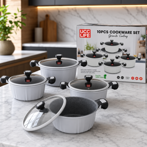ChatGPT Image Sep 9, 2026, 10_26_09 AM (1) UCC Life 10-Piece Granite Coating Cookware Set