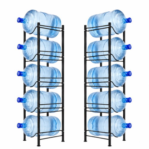 ChatGPT Image Sep 9, 2026, 10_33_52 PM (1) 5-Tier Cway Bottle Rack holding water dispenser bottles