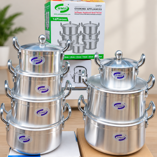 ChatGPT Image Sep 9, 2026, 10_45_36 AM SMP 14-Piece Aluminium Stock Pot Set