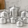 Dzire 7 Pieces Aluminium Pot Set Dzire 7-Piece Aluminium Pot Set packaging with sizes 16cm to 28cm