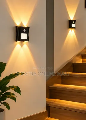 Four-Head Motion Sensor Ambient Wall Light 3 Four-Head Motion Sensor Ambient Wall Light – RGB & Warm Up/Down Wall Lamp