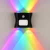 Four-Head Motion Sensor Ambient Wall Light 4 Four-Head Motion Sensor Ambient Wall Light – RGB & Warm Up/Down Wall Lamp