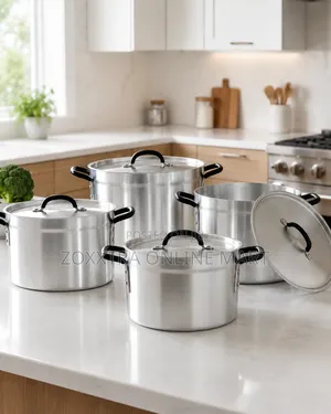 Heavy-Duty 4-Piece Aluminium Stock Pot Set 4-Piece Aluminium Stock Pot Set