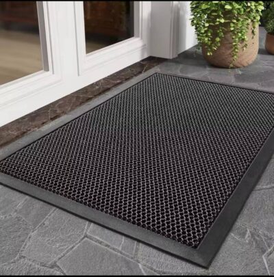 Heavy-Duty Honeycomb Dirt Trapper Doormat.5 Black heavy-duty honeycomb entrance mat