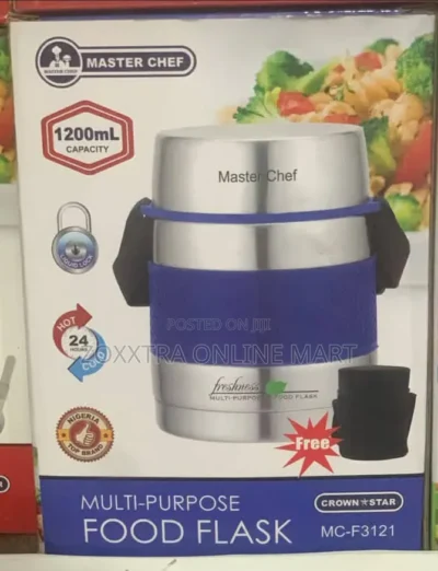 Master Chef 1200ml Multipurpose Food Flask MC-F3121 Master Chef 1200ml Multipurpose Food Flask MC-F3121