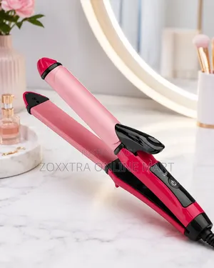 NOVA 2-in-1 Curler-Straightener Pink NOVA 2-in-1 Hair Curler and Straightener