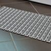Non-Slip PVC Bathroom Floor Mat 1 Black slatted PVC bathroom floor mat