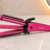 Pink Nova 3-in-1 Hair Styler opened for curling and straightening Pink Nova 3-in-1 Hair Styler opened for curling and straightening