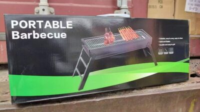 Portable Foldable BBQ Grill 1 Portable Foldable BBQ Grill in retail packaging