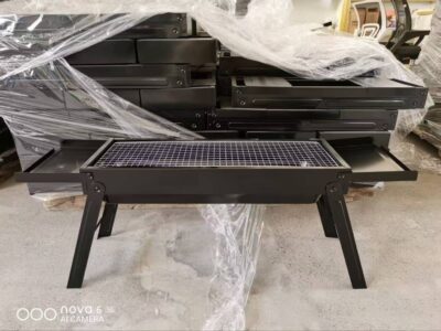 Portable foldable charcoal BBQ grill with folding legs Portable foldable charcoal BBQ grill with folding legs