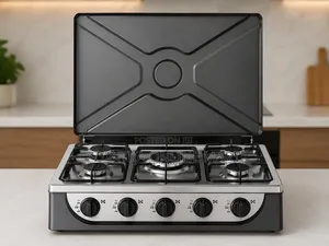 Rashnik 5 Burner Deluxe Gas Stove Rashnik 5-Burner Deluxe Gas Stove RN-4088 packaging