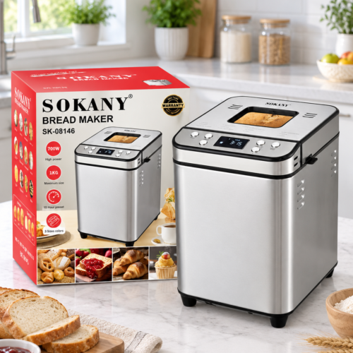 Sokany Bread Maker SK-08146 – 700W Automatic Bread Machine 1 Sokany Bread Maker SK-08146 – 700W Automatic Bread Machine, 1KG