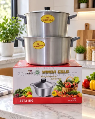 Winda Gold 2-Piece Big Cooking Pot Set