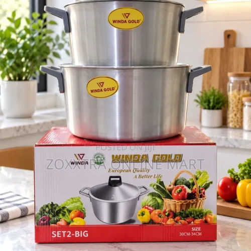 Winda Gold 2-Piece Big Cooking Pot Set