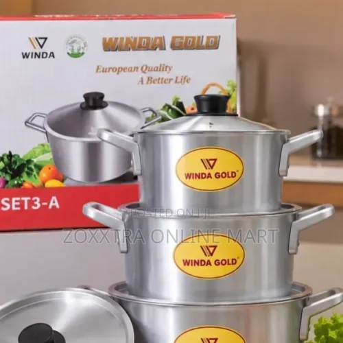 Winda Gold 3-Piece Cooking Pot Set (S) 2 Winda Gold 3-Piece Cooking Pot Set