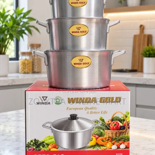 Winda Gold 3-Piece Large Cooking Pot Set Winda Gold 3-Piece Large Cooking Pot Set