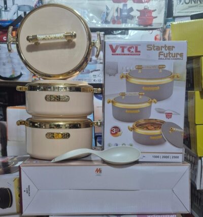 5897738779387170583 VTCL Starter Future 3-in-1 insulated casserole set with three sizes and serving spoon